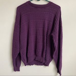Detailed Purple Sweater